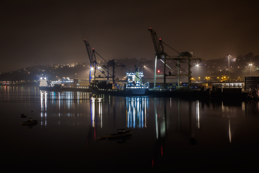port by night